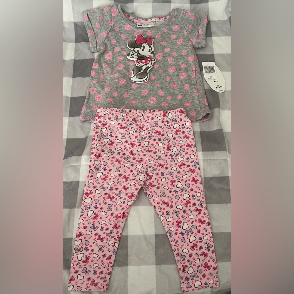 Disney Parks Girls 6 Month Minnie Mouse Outfit New